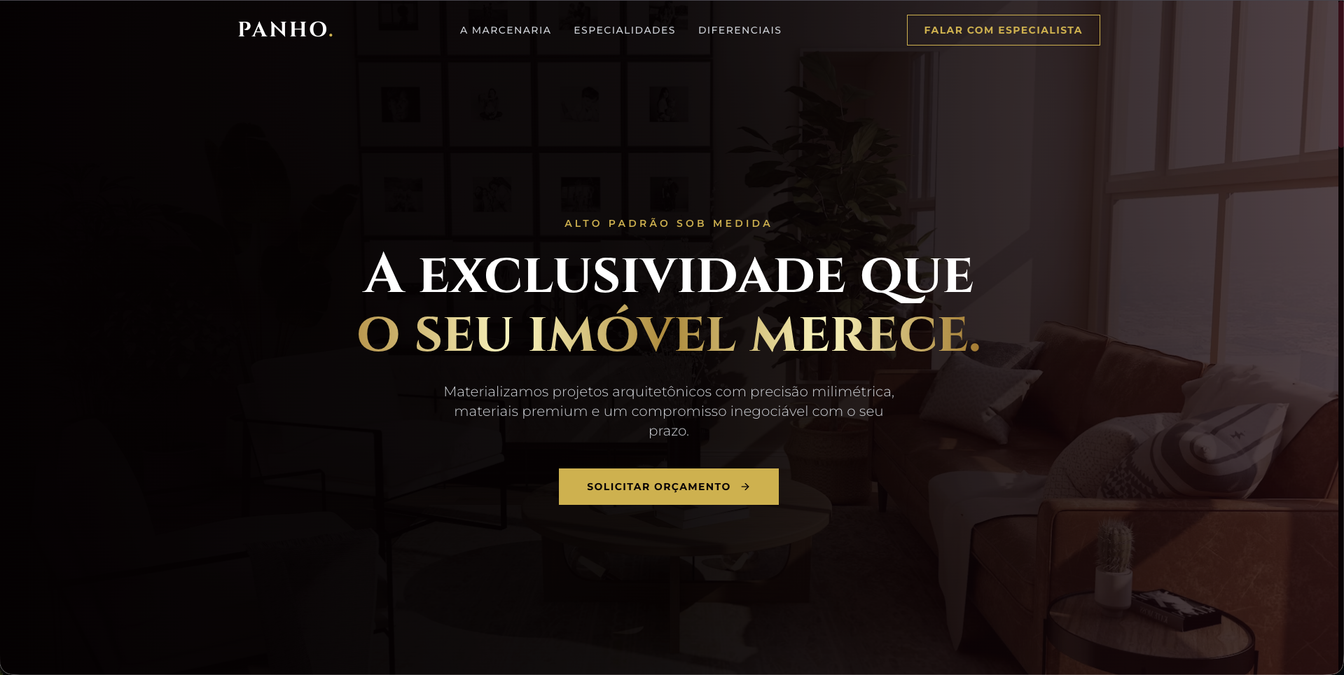 Site institucional da Panho